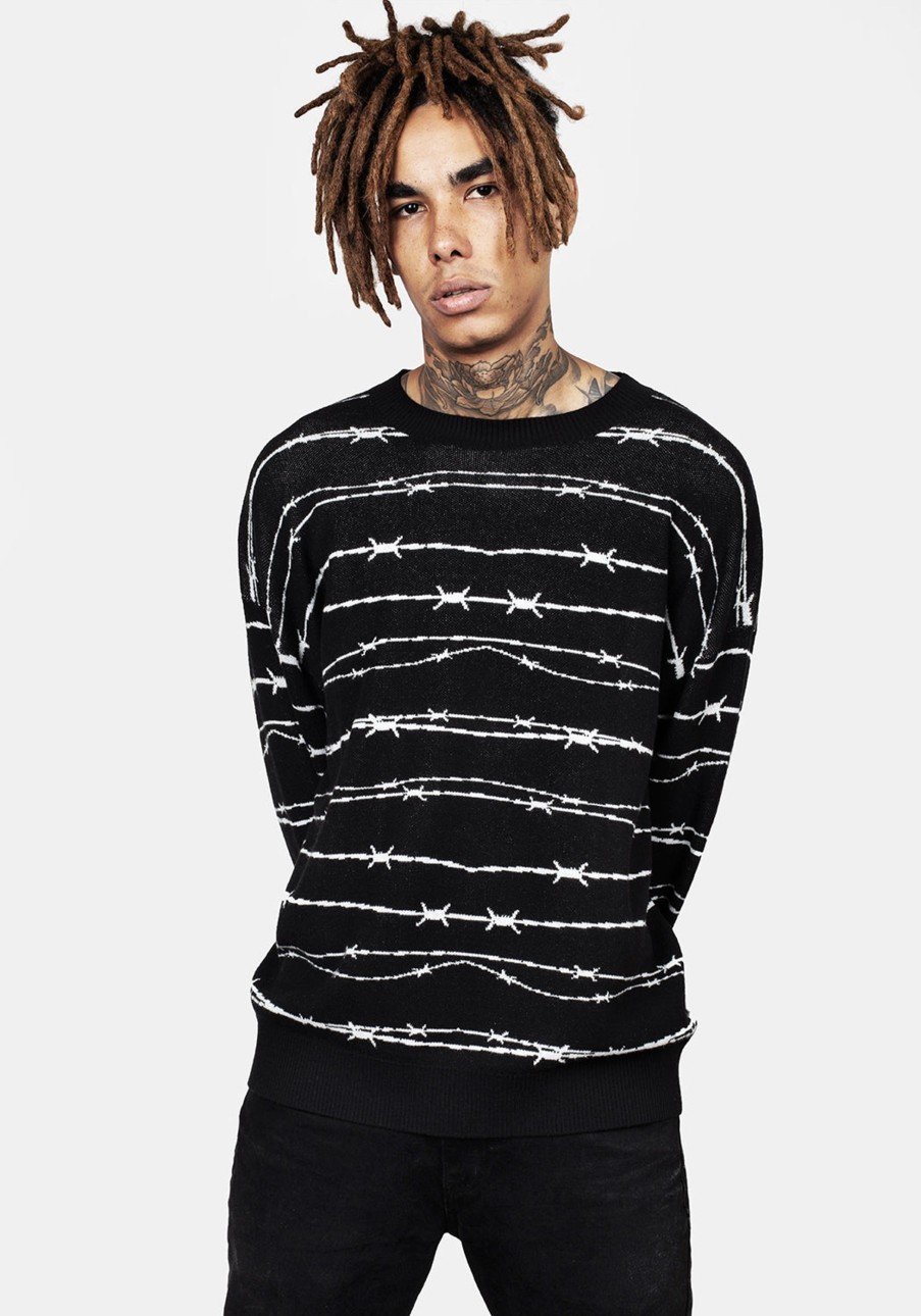 Clothing BET1 | Barbed Longline Crew Neck Jumper