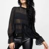 Clothing LVT1 | Spirit Sheer Pintuck Ruffle Top