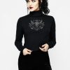 Clothing BET1 | Mystify Embroidered Roll Neck Crop Jumper