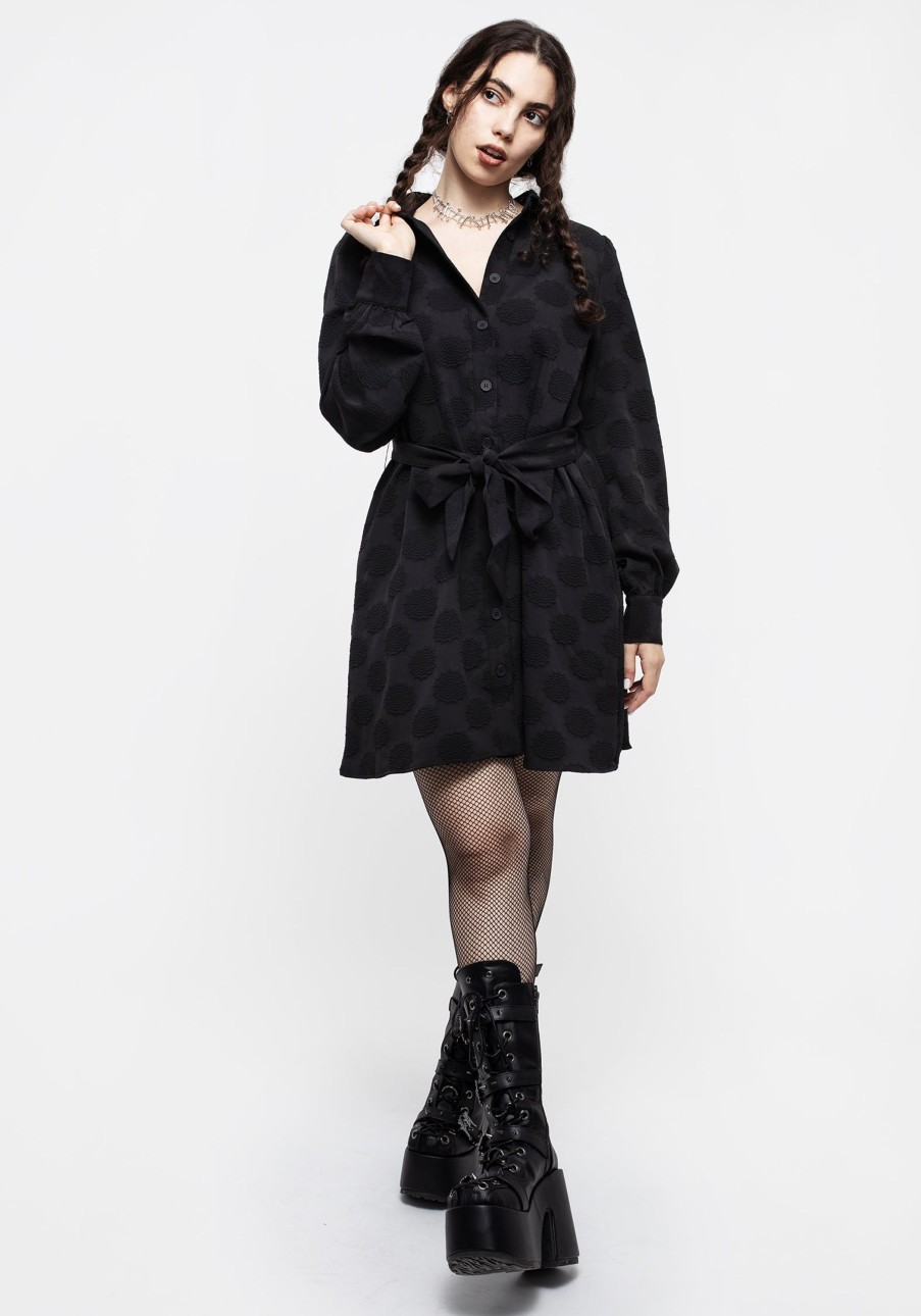 Clothing YUN1 | Arachnida Jacquard Mini Shirt Dress