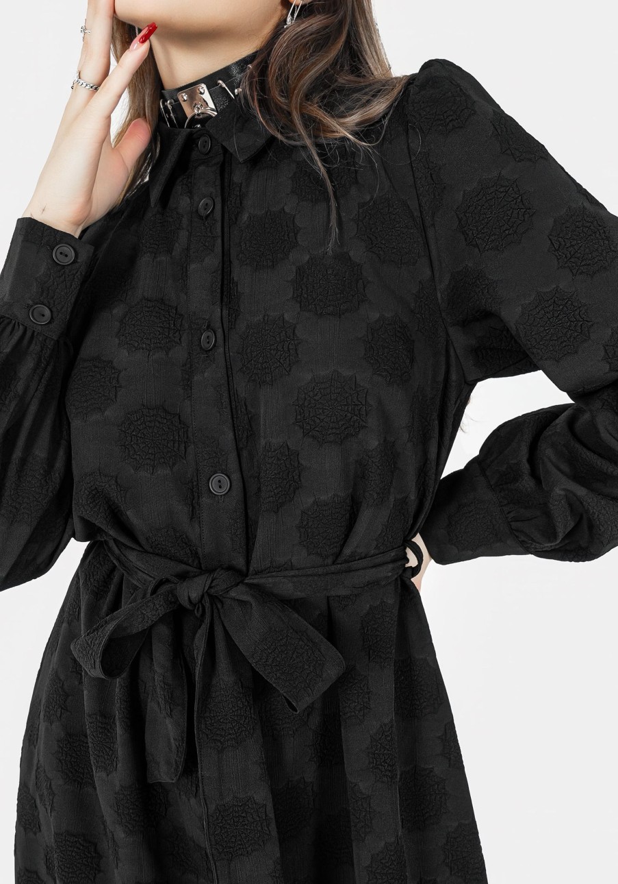 Clothing YUN1 | Arachnida Jacquard Mini Shirt Dress