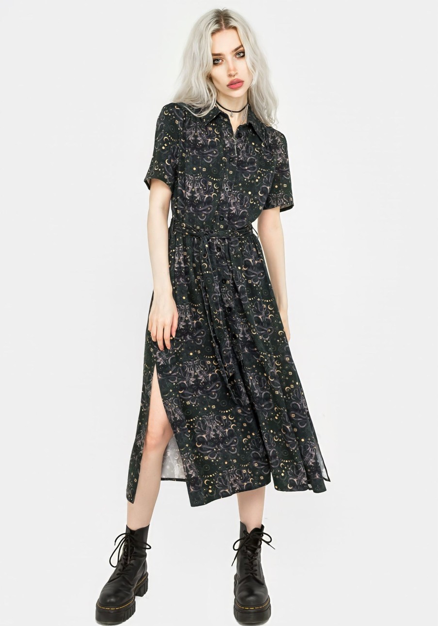 Clothing YUN1 | Cailleach Midi Shirt Dress