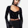 Clothing MET1 | Veniri Velour Crop Top