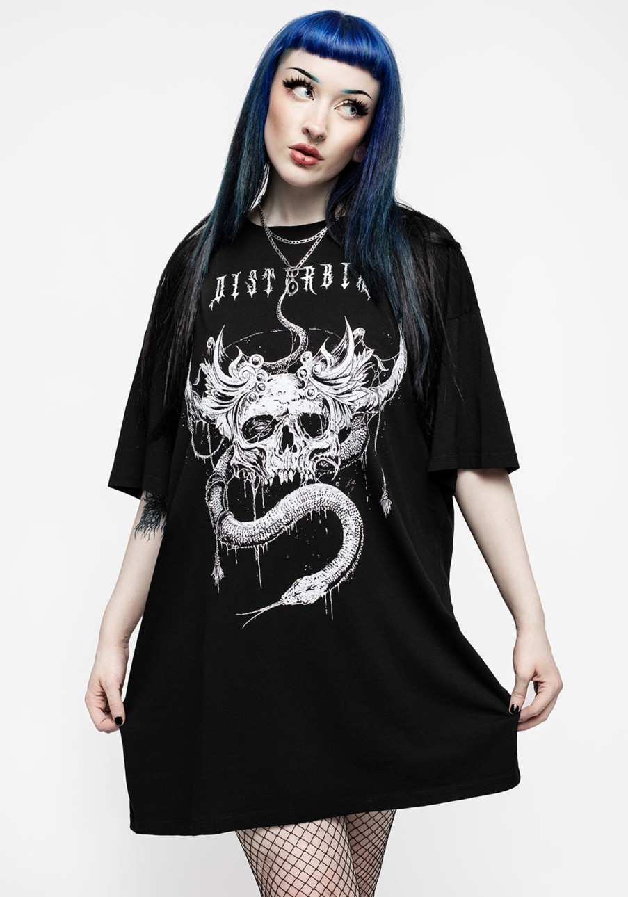 Clothing DMT1 | Temptation Snakes Oversized Tee Dress