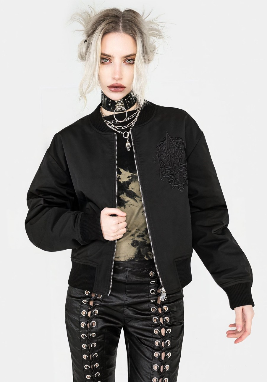 Clothing LVT1 | Daine Embroidered Bomber Jacket