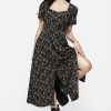 Clothing CHI1 | Gardenia Print Split Midaxi Dress