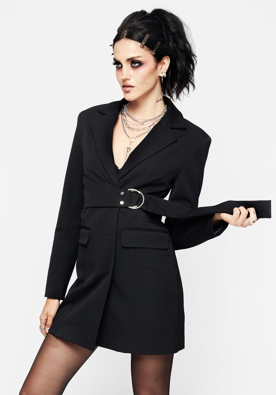 Clothing LVT1 | Ruthless Wrap Tailored Blazer Dress