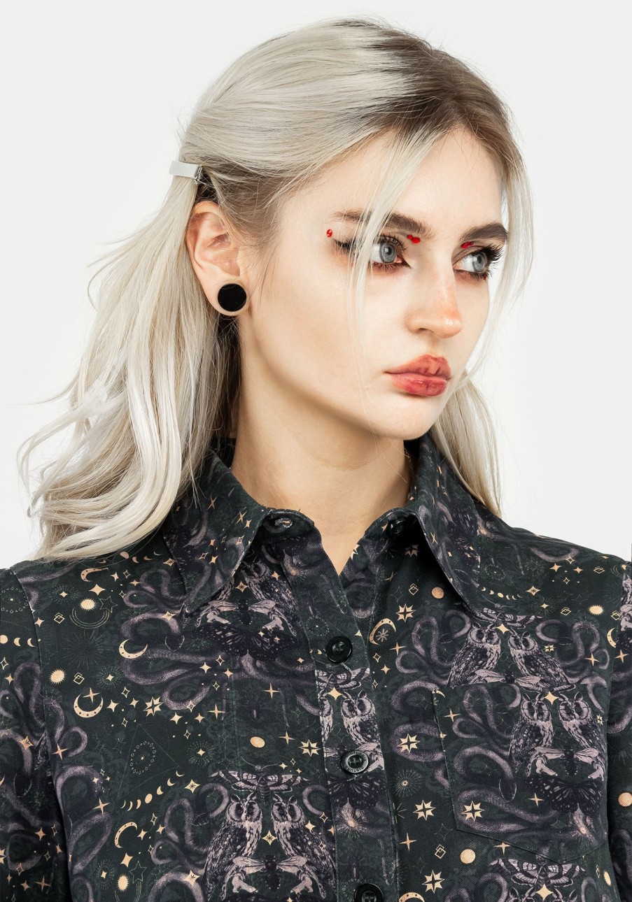 Clothing YUN1 | Cailleach Button Up Crop Shirt