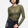 Clothing MET1 | Anomie Green Mesh Top