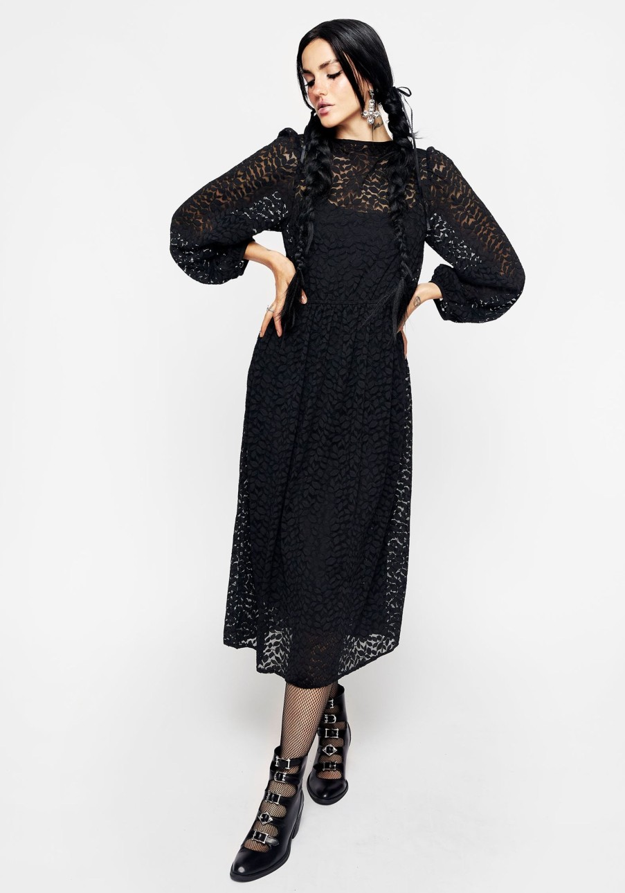 Clothing YAN1 | Blackwellia Lace Midi Dress