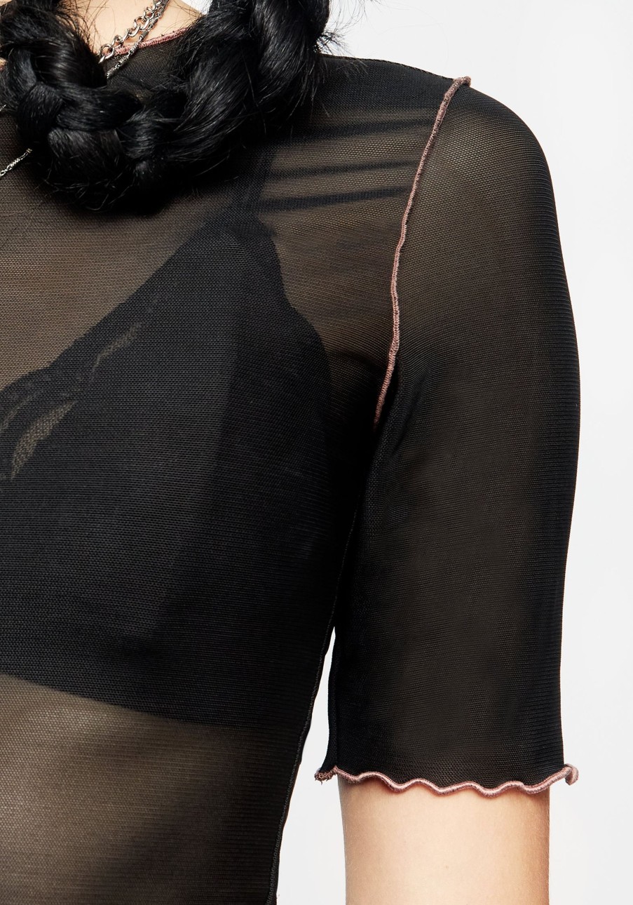 Clothing MET1 | Sauvage Mesh Crop Top