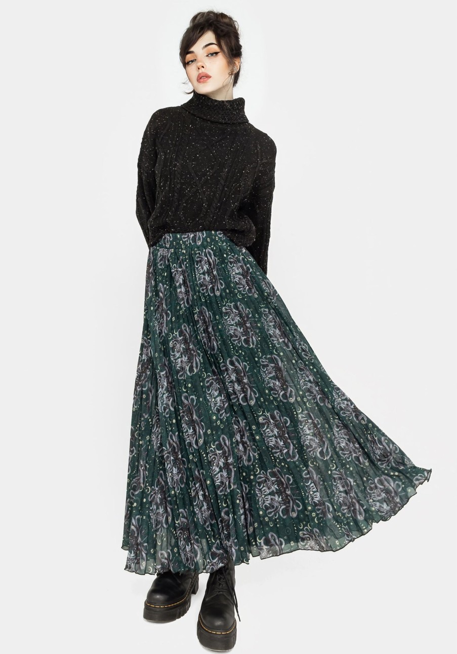 Clothing YUN1 | Cailleach Pleated Maxi Skirt