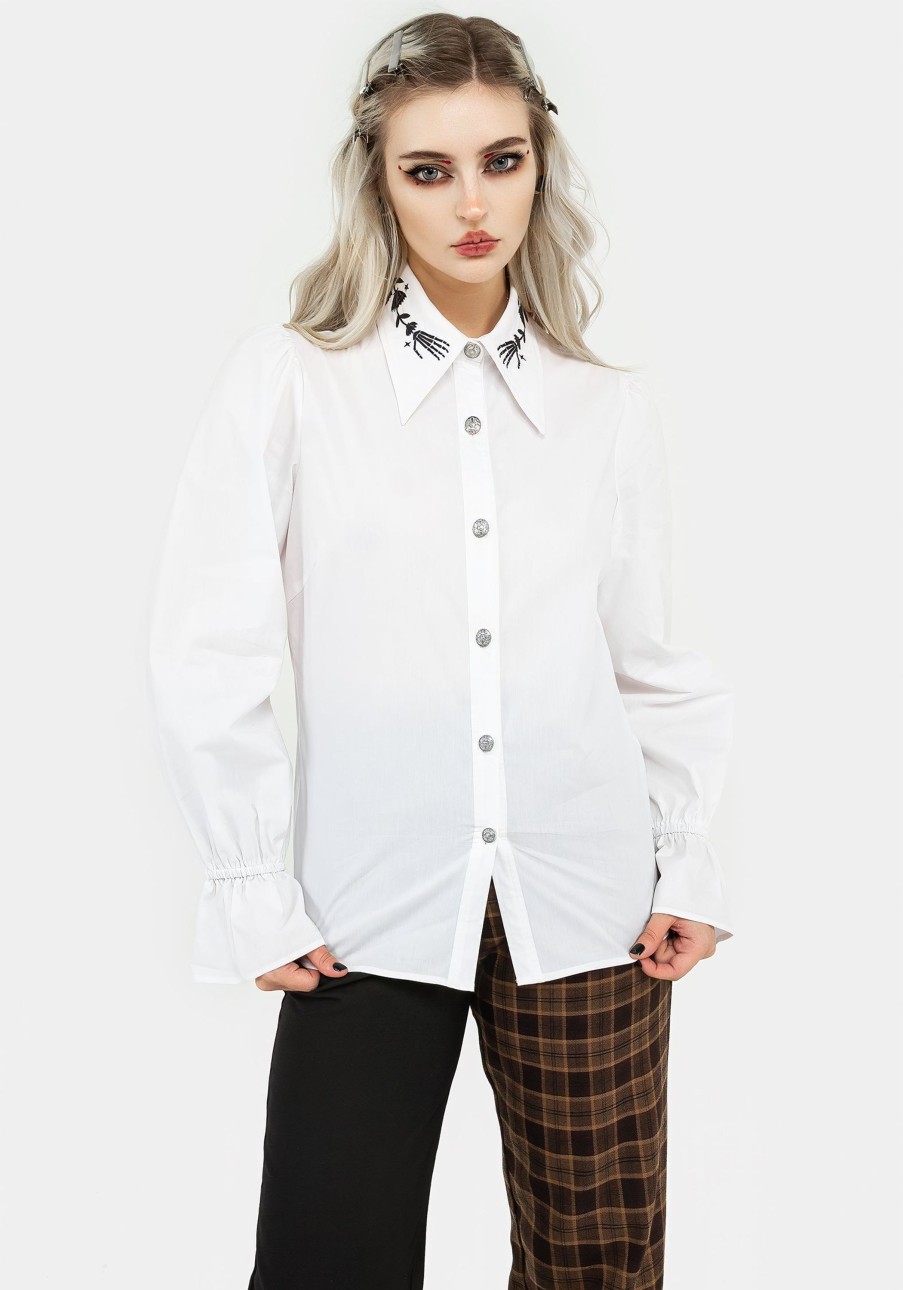 Clothing YUN1 | Tempora Embroidered Button Up Shirt