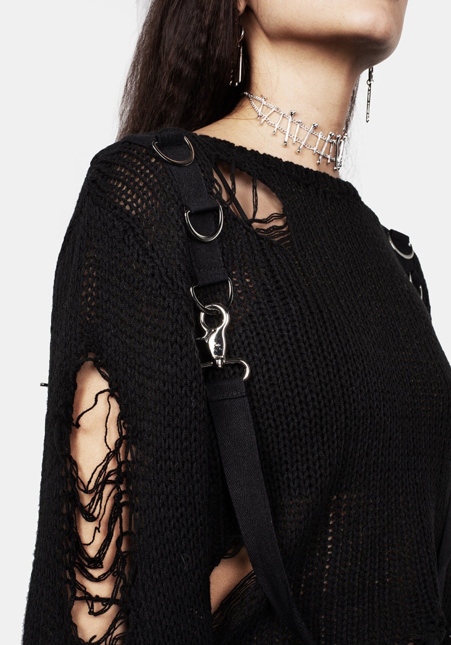 Clothing BET1 | Rebellion Hardware Bondage Sweater