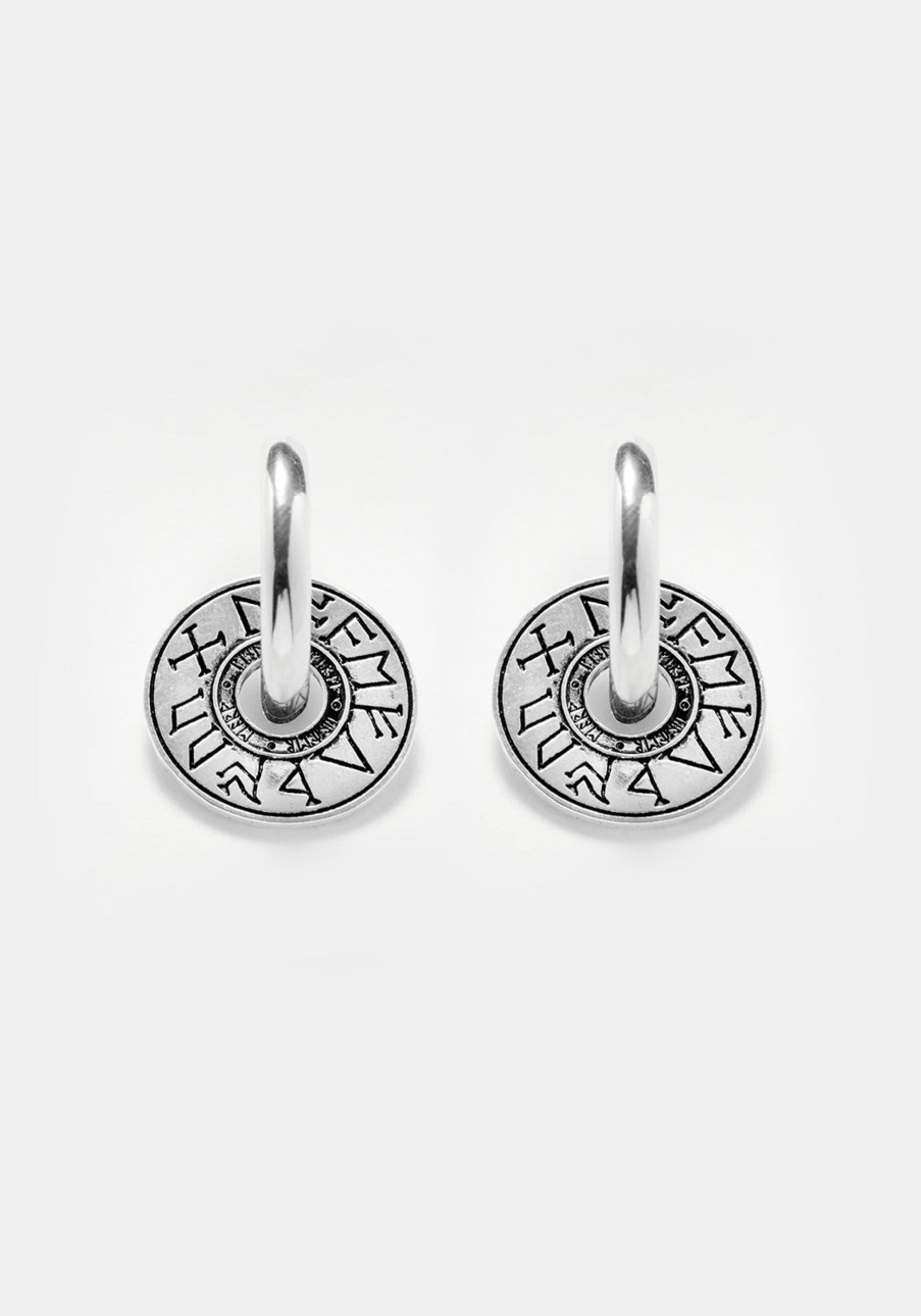 Accessories & Footwear TOU1 | Runes Disk Earrings